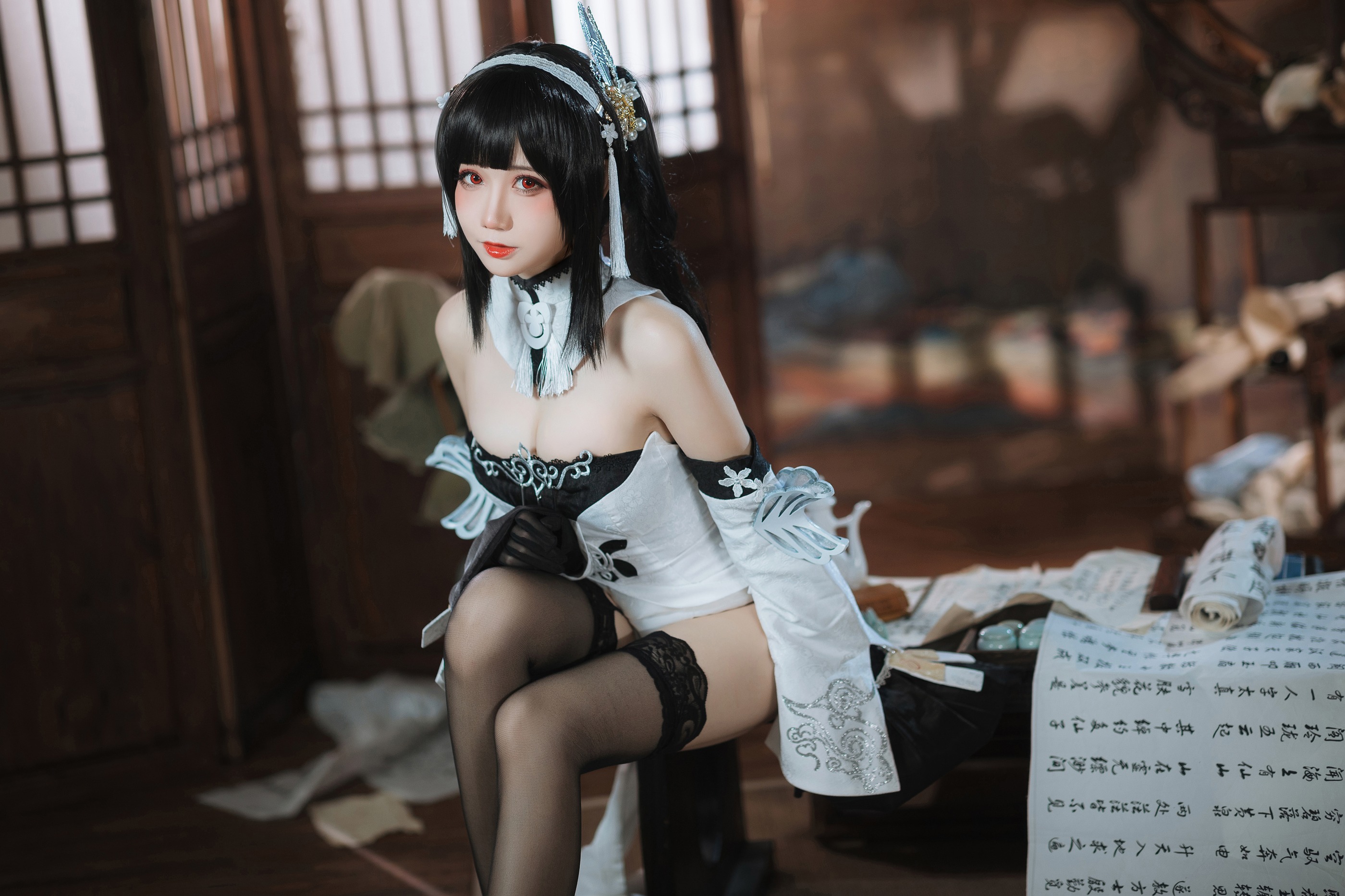 图片[1]-焖焖碳 – NO.028 碧蓝航线 鎮海 白黑礼服[23P]-XikXak